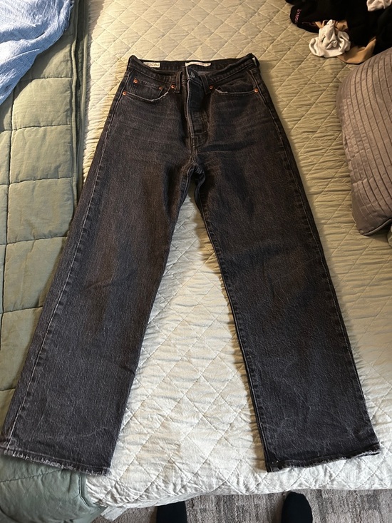 Levi's Denim - Levi's Women's Straight-Leg Jeans in Washed Black